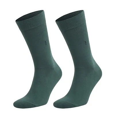 Dark Green Dress Socks For Men Bamboo Crew Socks 1 Pair • $8.08