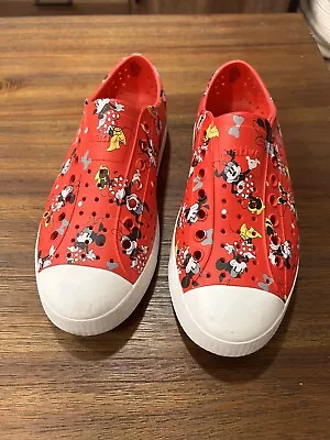 Native X Disney Parks MINNIE MOUSE Red Slip On Shoes Jefferson Women's 8 Men’s 6 • $29.99