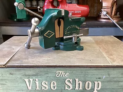 Restored Vintage Littlestown 25 Bench Vise With Pipe Jaws 3 1/2 In Jaws  Usa • $160