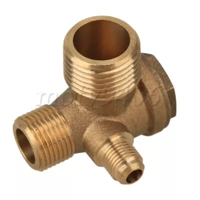 3-Port Male Thread Air Compressor Check Valve Spare Parts Tube Connector Tool • $22.79