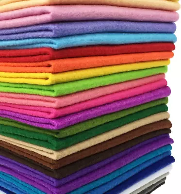 Flic-flac 28pcs Thick 1.4mm Soft Felt Fabric Sheet Assorted Color Felt Pack DIY • £15.83