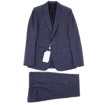 NWT $2270 MAISON MARTIN MARGIELA Blue Stripe Wool Suit Eu 46 (US 36) • $695