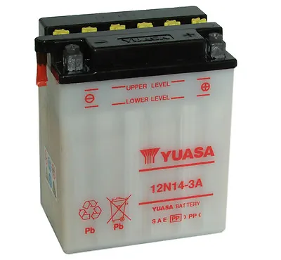 Genuine Yuasa 12N14-3A 12V Motorbike Motorcycle Battery • £56.95