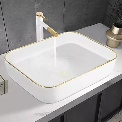 Bathroom Vessel Sink Bowl Hometure Above Ceramic Vanity Basin Sink Rectangle • $59.99