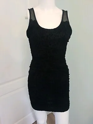 Brand New With Tags Jane Norman Black Ruched Animal Print Dress Size 8 • £8