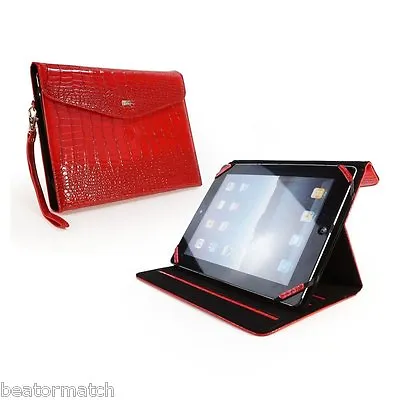 £9.99 • Buy Tuff-Luv Patent Croc Leather Purse New IPad Case Cover Stand Retina Red 17_12