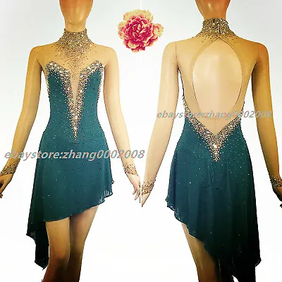 £169 • Buy Ice Skating Dress.Figure Skating Costume.Baton Twirling Competition Tap Costume