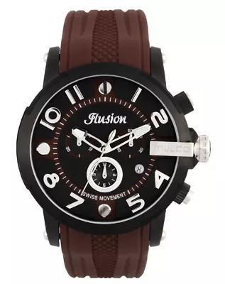 Unisex Ilusion Roll Analog Display Swiss Quartz Brown Mulco Watch MW3-12239-035 • $119.54