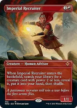 Magic The Gathering MTG IMPERIAL RECRUITER BORDERLESS Modern Horizons 2 NM • $9