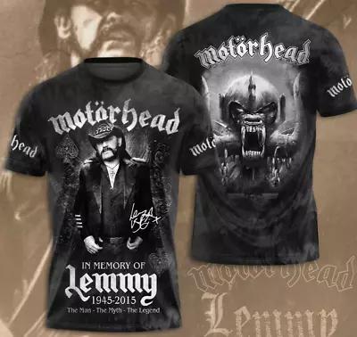 Lemmy Kilmister X Motorhead 3D Shirt In Memory Of Lemmy 1945-2015 • $32.97