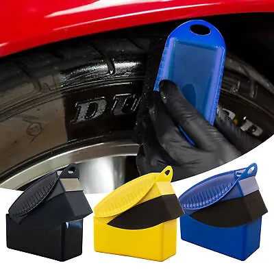 Car Wheel Tyre Waxing Cleaning Sponge Brush Tire Dressing Applicator Brush Pad • $21.94