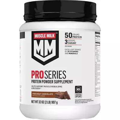 Muscle Milk Pro Series Protein Powder Supplement Knockout Chocolate 2 Pound • $25.30