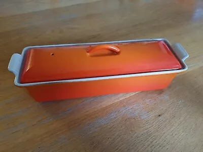 Le Creuset 32 Pate Terrine Meat Loaf Pan Pot & Lid - Volcanic Flame Orange  • £43