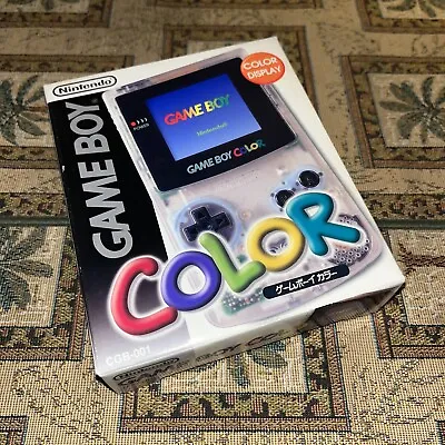 Nintendo GameBoy Game Boy Color Console Clear Region Free GBC W/Box Manual GC • $150