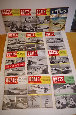 13 Issues Vintage Boats And Motor Boating Magazine - 1959 & 1960 • $8.99