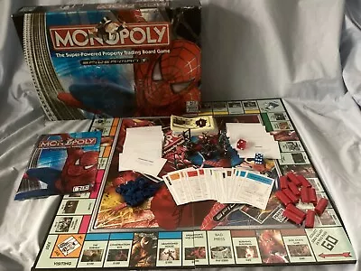 Spider-Man Monopoly Board Game Marvel Hasbro 2007-100%Complete Excellent Cond. • £12.95