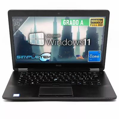 Dell E7470 I7 14   Windows 11 Pro Computer Portable 8gb 240gb Lay Reconditioned • $795.61