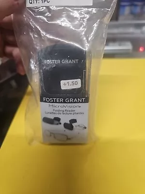 Foster Grant Micro Vision Folding Reader Glasses 1.50 New • $20