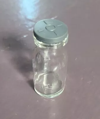 Vintage Glass Medicine Vaccine Bottle Medical Collectibles Rubber Stopper Top • $18