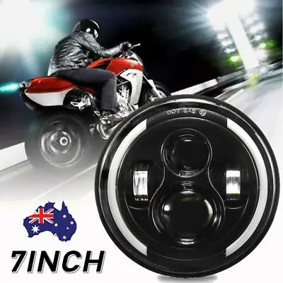 DOT Approved 7 Inch LED Headlight DRL For Harley Yamaha Honda Suzuki Motorcycle • $45.79
