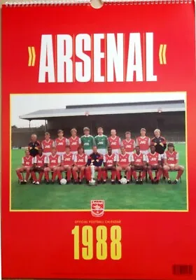 £9.99 • Buy ARSENAL  1988 Calendar,  Rare, Official  Original 80s Calendar, Vintage, Unused