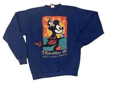 VTG Walt Disney World 1996 Marathon Mickey Mouse Graphic Sweatshirt Sz XL Unisex • $75