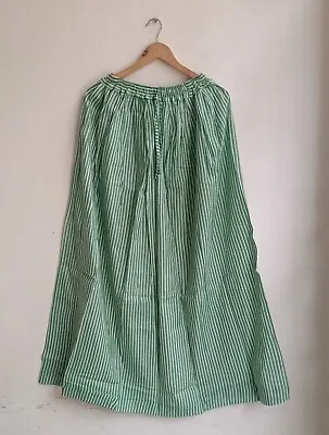 $34.47 • Buy Indian Green Striped Cotton Handmade Skirt Women Clothing Party Wear Skirts AU