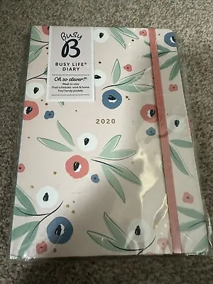 2020 Memorabilia Diary Busy B Life A5 Week To Week Keepsake Planner Pockets NEE • £4.99