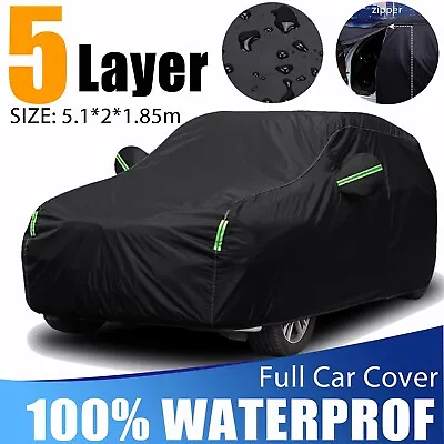 5 Layers Heavy Duty Full Car Cover 100% Waterproof All-Weathe Protection For SUV • $69.99