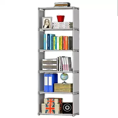 5 Cubes Book Shelves Storage Shelf Tall Narrow Bookcase Display Unit Organizer • £11.69