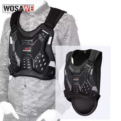 WOSAWE Men Motorcycle Body Armored Vest Jacket Spine Chest Sport Gear Protection • $50.99