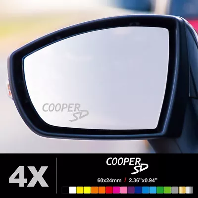 FITS MINI JOHN COOPER SD Wing Mirror Glass Silver Frosted Etched Car Decal • $4.99