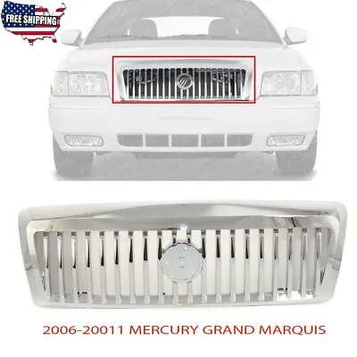 New Front Grille Chrome Assembly Plastic For 2006-2011 Mercury Grand Marquis • $100.05