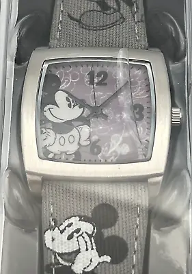 Disney Parks Classic Sketch MICKEY MOUSE Watch Limited Unisex Gray Wristband • $22.49