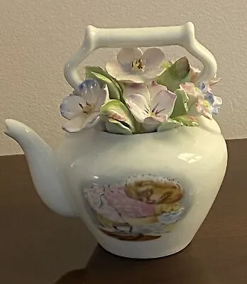 RARE ROYAL ALBERT World Of Beatrix Potter Mrs.Tiggy-Winkle Watering Can Teapot • $150