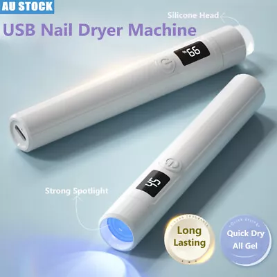 Mini Professional UV LED Nail Lamp Salon Quick Dry USB Nail Dryer Flashlight Pen • $15.95