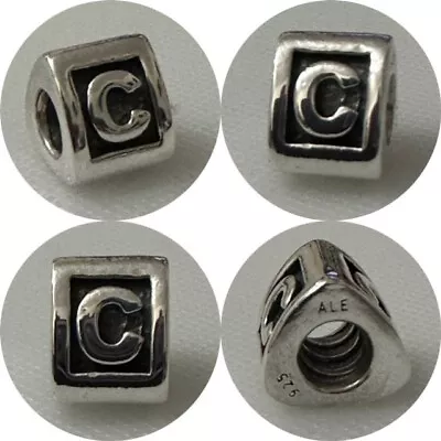 Pandora 3 Sided Letter C Charm Now Retired Ref 790323c • £15