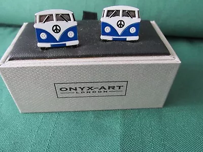£10 • Buy Vw Camper Enamel Cufflinks By Onyx Art