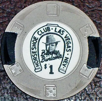 Old $1 BINIONS HORSESHOE Casino Poker Chip Vintage Dice Whirl Mold Las Vegas NV • $12.50