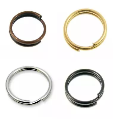 Split Jump Ring Keyring Findings Making Craft Art DIY Single Double Loop Metal • £1.99