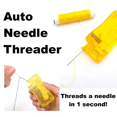 Automatic Needle Threader Sewing Compact Tool Needlework Fashion Poor Eyesight  • £3.89