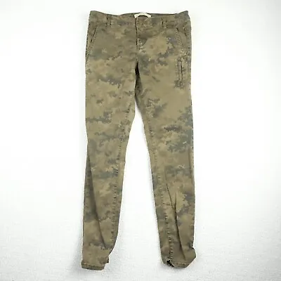 Zara Pants Womens 4 Green Camo Stretchy Military Army Tapered Outdoor • $10.49