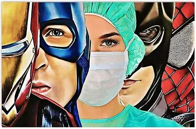 $59.99 • Buy Nurses Are Superheroes Motivational Poster Wall Art Wall Decor Painting For Room