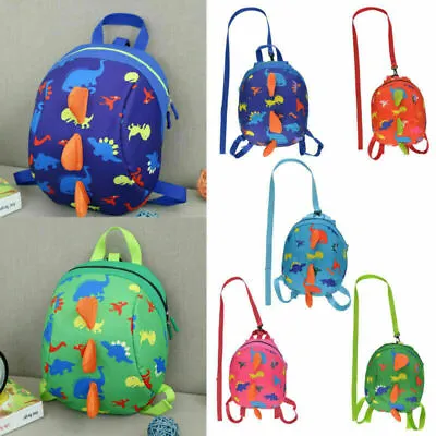 £7.99 • Buy Cartoon Baby Toddler Kids Dinosaur Safety Harness Strap Bag Backpack With Reins