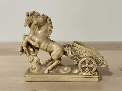 VTG. G. RUGGERI Roman Soldier Riding A Chariot W/ Horses  • $55