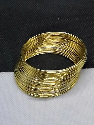 30 Gold Steel Memory Wire Coils 60mm X 1mm (TT 03) • £3.50