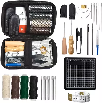 Shoe Repair Sewing Kit  Leather Working Tools Leather Sewing Sets  34 Pcs  • $15.20