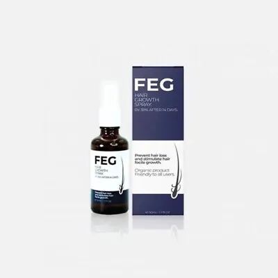 FEG Organic Anti Hair Loss Hair Growth Treatment Oil For Thicker Long Hair -50ML • £14.95