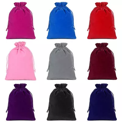 10 PACK VELVET BAGS 4  X 3.5  Party Wedding Gift Jewelry Drawstring Soft Pouch • $7.95