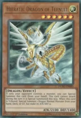 Yugioh-Hieratic Dragon Of Tefnuit-Ultra Rare-1st Edition-DUPO EN080 (LP) • £2.50